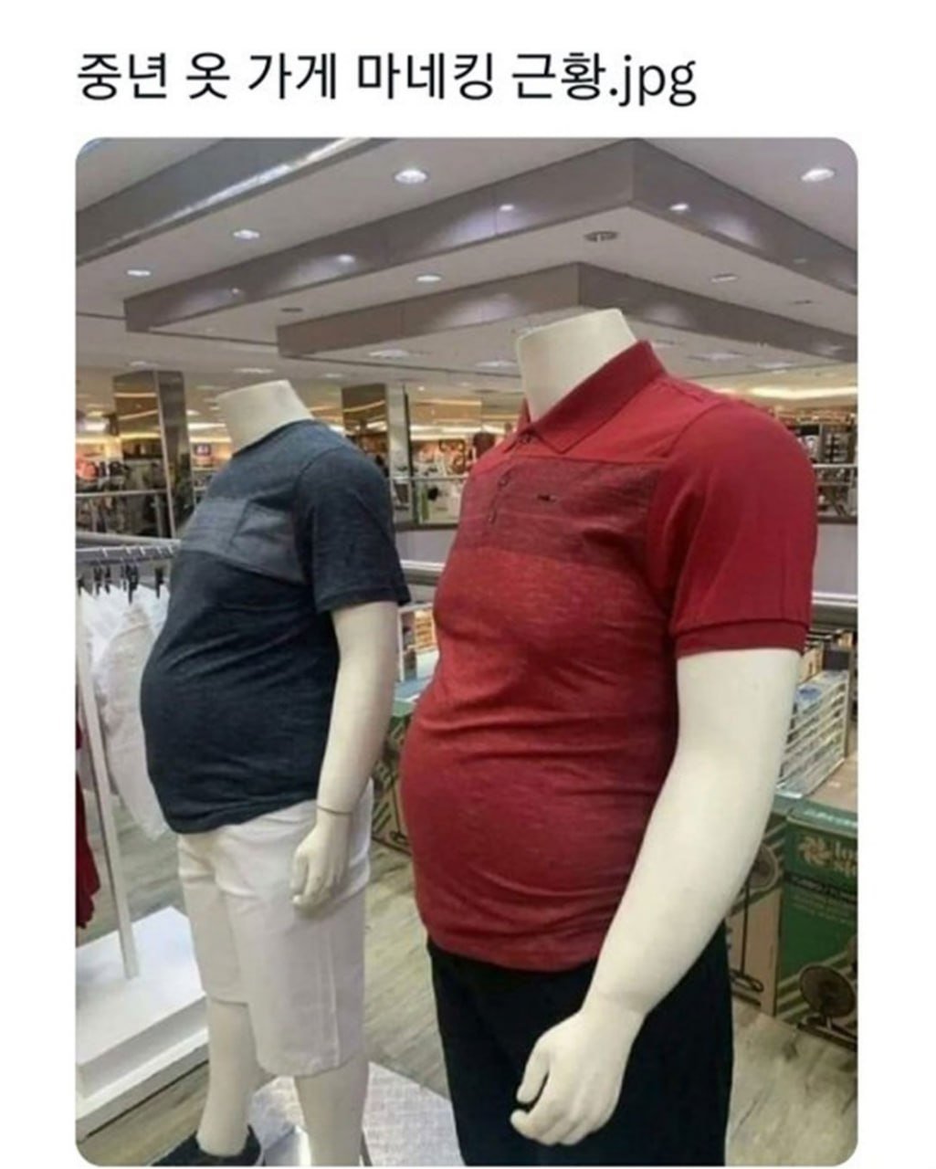 중년옷가게 마네킹